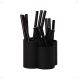   31 Pieces Orbit Spoon and Fork Set-Black