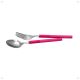 12 Pieces Orbit Spoon and Fork-Dark Pink