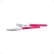 12 Pieces Orbit Knife and Fork Set-Dark Pink