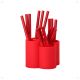   31 Pieces Orbit Spoon and Fork Set-Red