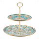 Mint Tile 2 Tier Buffet and Desert Serving Stand (Straight Shape 20-28 cm)